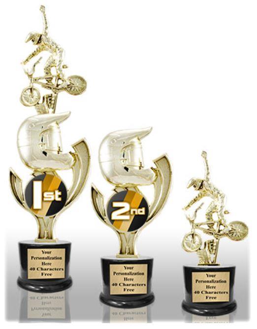 BMX Trophies & Award Deals for Single, Double, and Triple Point Races