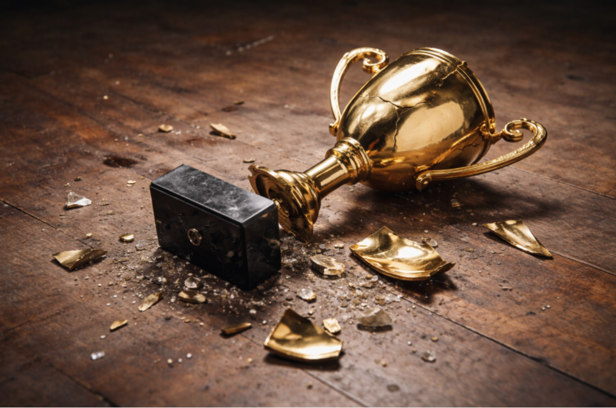 Broken trophy.
