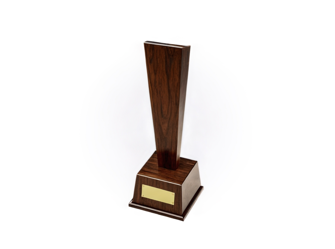 Types of trophies - a wooden trophy.