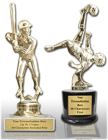 TROPHY FOR ANY OCCASION MARBLE BASE METAL TOP 2 SIZES FREE ENGRAVING 187 
