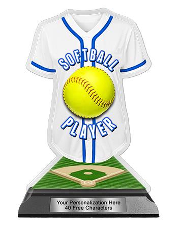SOFTBALL ACRYLIC 150mm TROPHY  FREE ENGRAVING TROPHIES AWARDS 190mm 150mm 